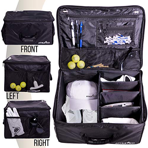 Athletico Golf Trunk Organizer Storage - Car Golf Locker to Store Golf Accessories | Collapsible When Not in Use