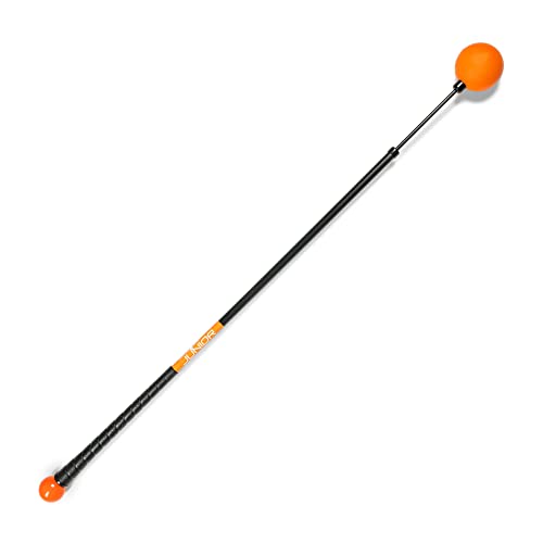 Orange Whip Junior Golf Swing Trainer Aid for Improved Rhythm, Flexibility, Balance, Tempo, Swing Plane, and Strength, Patented and Made in USA, 38'