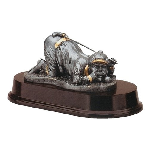 Funny Comic Golfer Duffer Trophy with 3 Lines of Custom Text