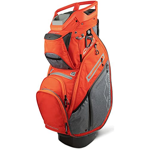 Sun Mountain Mens 2022 C130 Golf Cart Bag Carbon-Inferno Orange