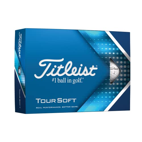 Titleist Tour Soft Golf Balls, White (One Dozen)