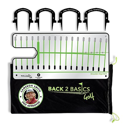 Back 2 Basic Golf Pro Path Golf Putting Mirror - Portable Putting Mirror Training Aid for Golf - Perfect Swing Alignment Mirror - Enhance Indoor/Outdoor Golf Practice