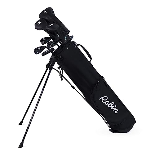 Robin Golf The Essentials Junior Set - Complete Golf Clubs for Kids, Matte Black