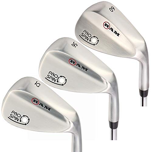 Ram Golf Pro Spin 3 Wedge Set - 52 Gap, 56 Sand, 60 Lob Wedges - Mens Right Hand