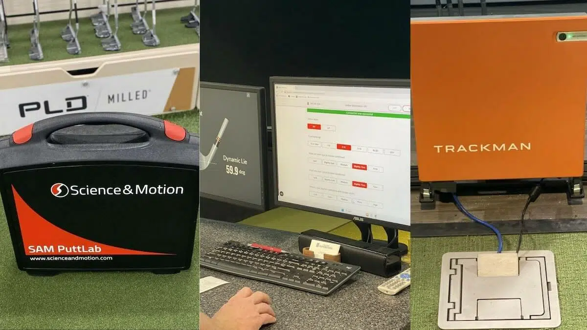 technology used during pga tour superstore club fitting samputtlab and trackman