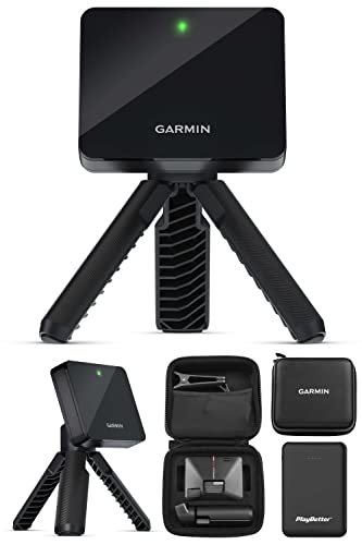Garmin Approach R10 Portable Golf Launch Monitor & Simulator for Home - with Protective Case, Tripod PlayBetter Charger Bundle Outdoor Indoor, Projector Compatible, Software Accuracy Upgraded