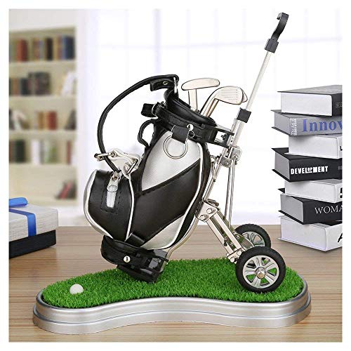 10L0L Golf Gifts for Men Golf Club Pen with Golf Bag Pencil Holder Unique Novelty Cool Office Decor Gadgets Organizer for Golfer Boss Coworkers Father