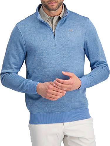 Three Sixty Six Dry Fit Pullover Sweaters for Men - Quarter Zip Fleece Golf Jacket - Tailored Fit
