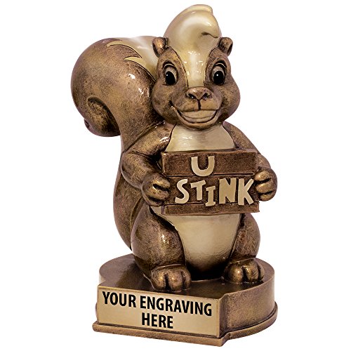 Crown Awards 3.75' x 5.5' Loser Skunk Sculpture Trophy - Last Place Trophies Prime