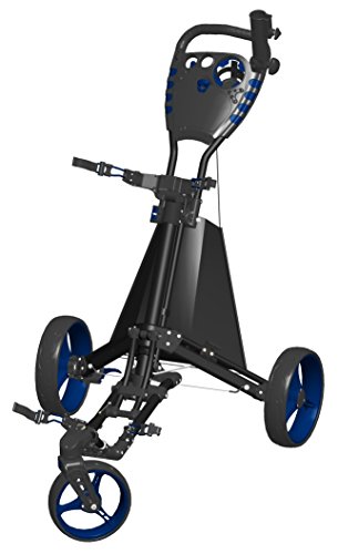 Spin It Golf Products Easy Drive Golf Push Cart, Black/Blue