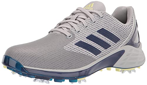 adidas Men's ZG21 Motion Primegreen Golf Shoes, Grey Two/Victor Blue/Pulse Yellow, 13