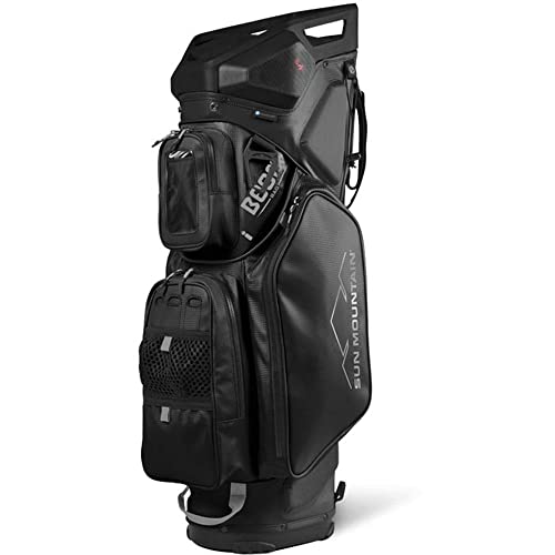 Sun Mountain Mens 2022 Boom Bag 14-Way Divided Golf Cart Bag - Bag Black