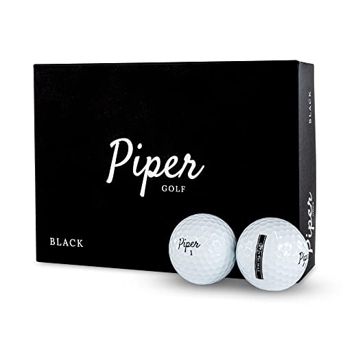 Piper Golf Premium Golf Balls for Maximum Distance and Straighter Shots | Handicap Range 0-12 | USGA Approved | 1 Dozen (12-Balls) | 3-Piece Urethane