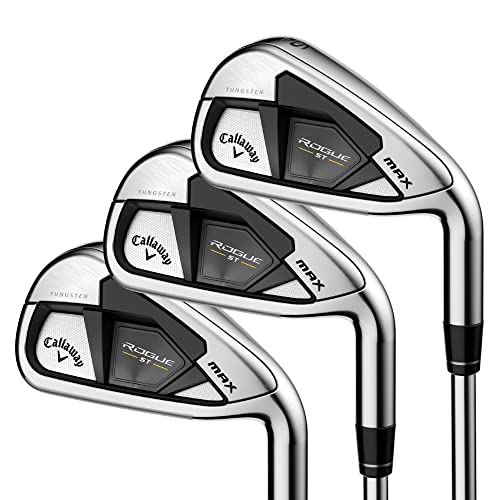 Callaway Golf Rogue ST Max Iron Set (Right Hand, Steel Shaft, Regular Flex, 4 Iron - PW, Set of 7 Clubs)