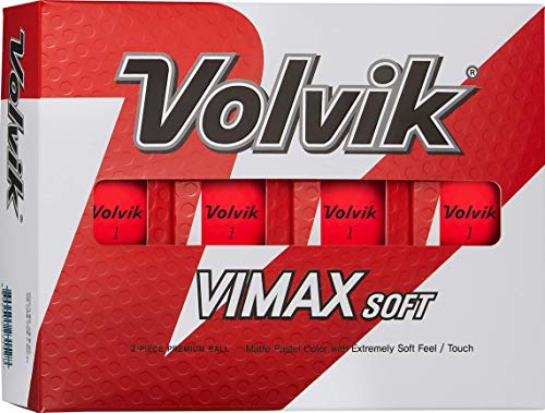 Volvik Vimax Soft Red Golf Balls, Dozen