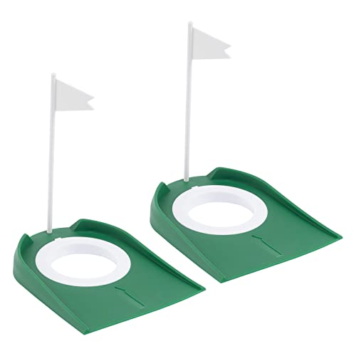WSERE 2 Pack Golf Putting Cup Indoor Practice Training Aids, Indoor Outdoor Golf Putting Hole Putter Regulation Cup