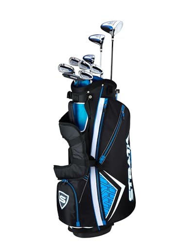 Callaway Golf Men's Strata Complete 12 Piece Package Set (Right Hand, Steel), Blue