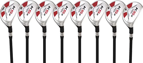 Majek Senior Mens Golf All Hybrid Complete Full Set which Includes #3 4 5 6 7 8 9 PW Senior Flex with Senior Midsize K5s Design High Traction Tech Grips Right Handed Clubs