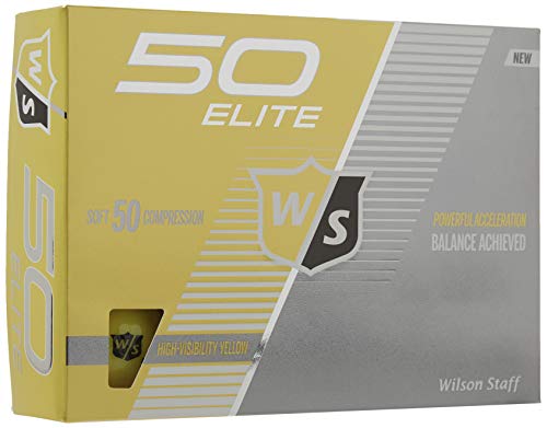 WILSON Staff Fifty Elite Golf Ball, Yellow