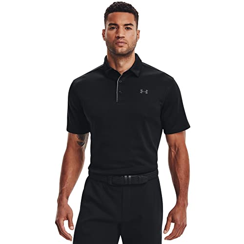 Under Armour Men's Tech Golf Polo , Black (001)/Graphite , X-Large