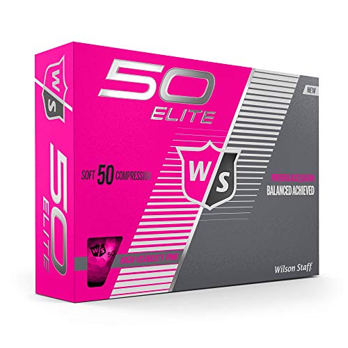 WILSON Staff Fifty Elite Golf Ball, Pink