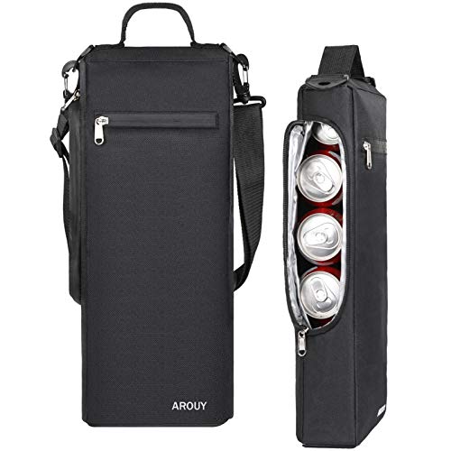 AROUY Golf Cooler Bag/ Accessories for Men and Small Soft Insulated Beer Cooler Holds a 6 Pack of Cans or Two Bottles of Wine, Sports Bags