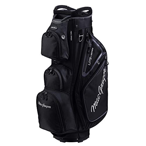 MacGregor Golf VIP Deluxe 14-Way Cart Bag, 9.5' Top- Black/Black