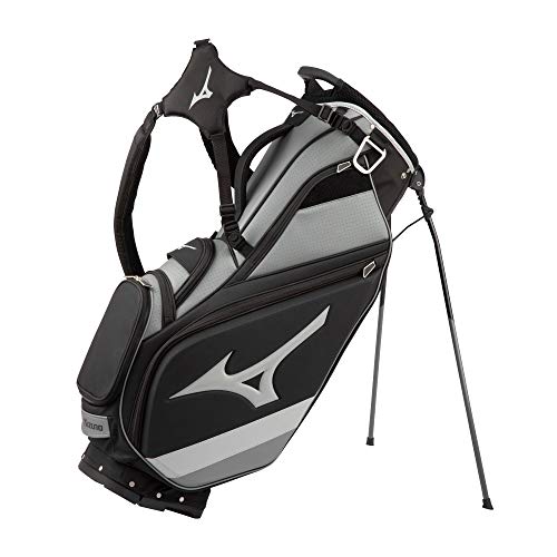 Mizuno 2021 Tour 6-Way Stand Bag, Black-Charcoal