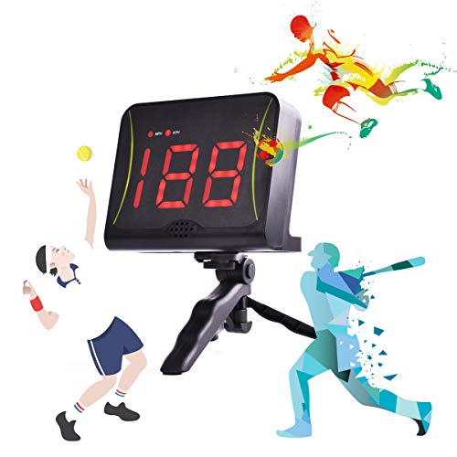 DRM Hands-Free Speed Radars, Multi-Sports Radar Gun for Baseball/Lacrosse/Soccer/Tennis/Golf, Baseball Speed Training Equipment Speed Measurement Device